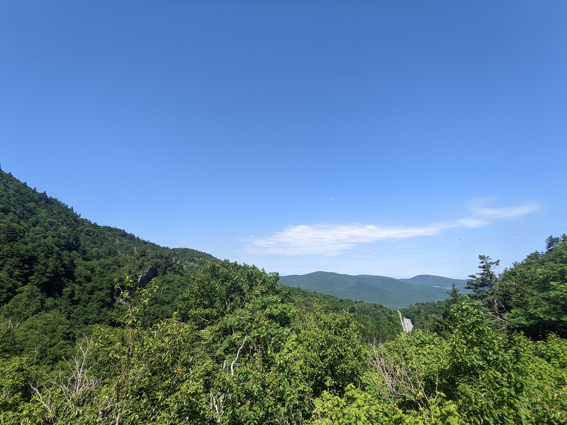 Green Mountain ridges west of Appalachian Gap in Addison County, Vermont